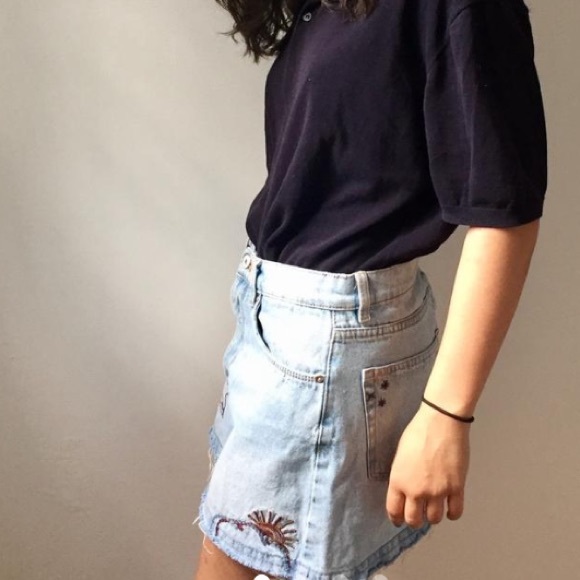 Zara Embroidered Mini Skirt - Picture 2 of 5